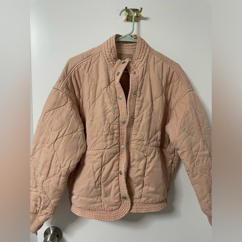 Blank NYC Blush Pink Quilted Jacket Size XS